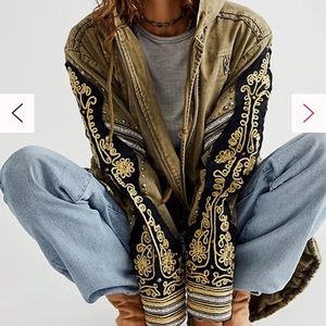 We The Free Embellished Military Jacket NWT size M free people